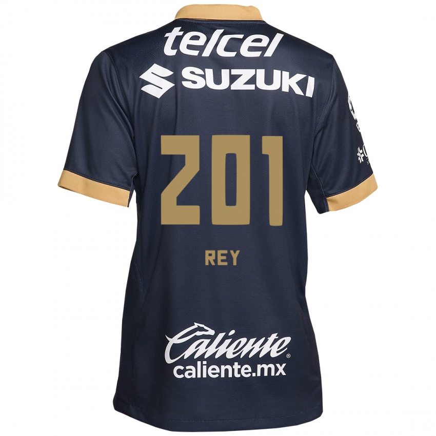 Kinder Santiago Rey #201 Obsidian Gold Weiß Auswärtstrikot Trikot 2024/25 T-Shirt Schweiz