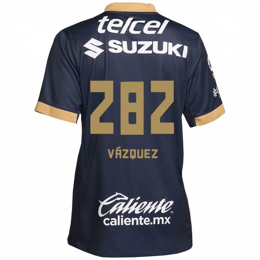 Kinder Austin Vázquez #282 Obsidian Gold Weiß Auswärtstrikot Trikot 2024/25 T-Shirt Schweiz