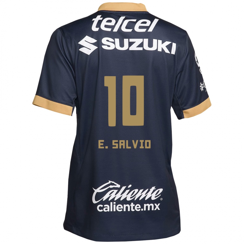 Kinder Eduardo Salvio #10 Obsidian Gold Weiß Auswärtstrikot Trikot 2024/25 T-Shirt Schweiz