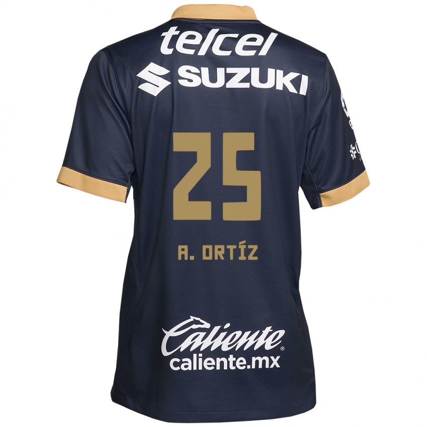 Kinder Arturo Ortiz #25 Obsidian Gold Weiß Auswärtstrikot Trikot 2024/25 T-Shirt Schweiz