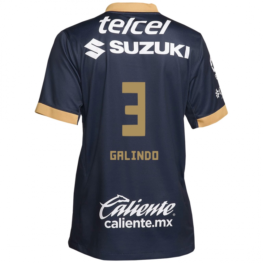 Kinder Ricardo Galindo #3 Obsidian Gold Weiß Auswärtstrikot Trikot 2024/25 T-Shirt Schweiz