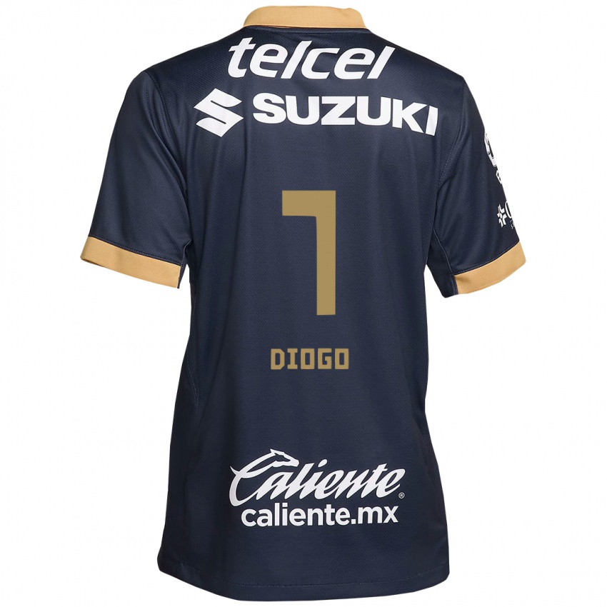 Kinder Diogo #7 Obsidian Gold Weiß Auswärtstrikot Trikot 2024/25 T-Shirt Schweiz