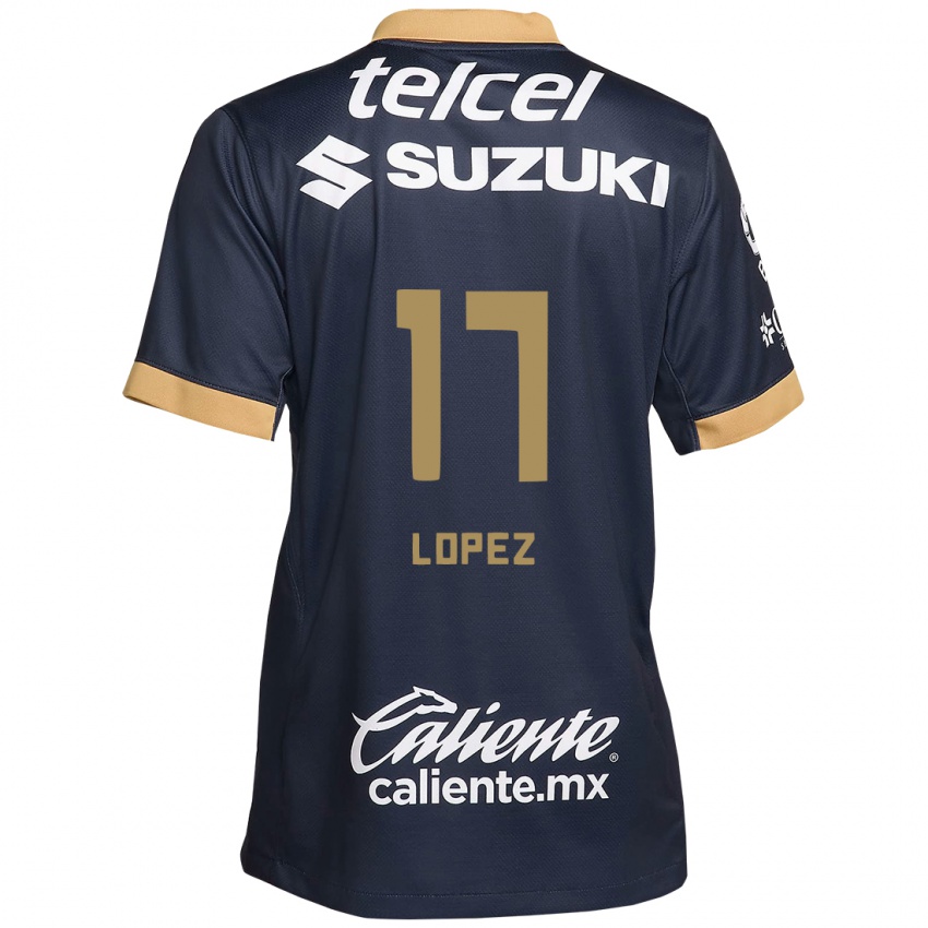 Kinder Leonel Lopez #17 Obsidian Gold Weiß Auswärtstrikot Trikot 2024/25 T-Shirt Schweiz