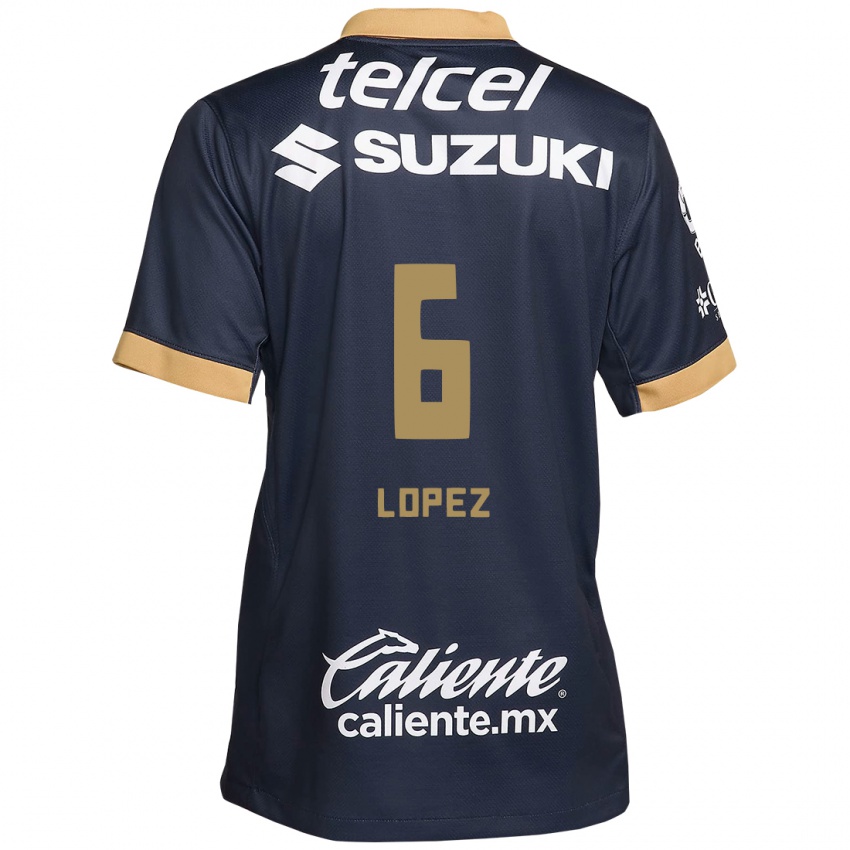 Kinder Nathalia Lopez #6 Obsidian Gold Weiß Auswärtstrikot Trikot 2024/25 T-Shirt Schweiz