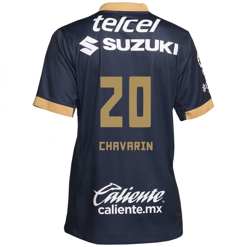 Kinder Aerial Chavarin #20 Obsidian Gold Weiß Auswärtstrikot Trikot 2024/25 T-Shirt Schweiz