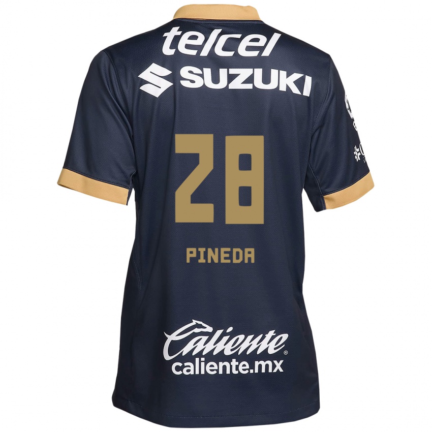 Kinder Grecia Pineda #28 Obsidian Gold Weiß Auswärtstrikot Trikot 2024/25 T-Shirt Schweiz