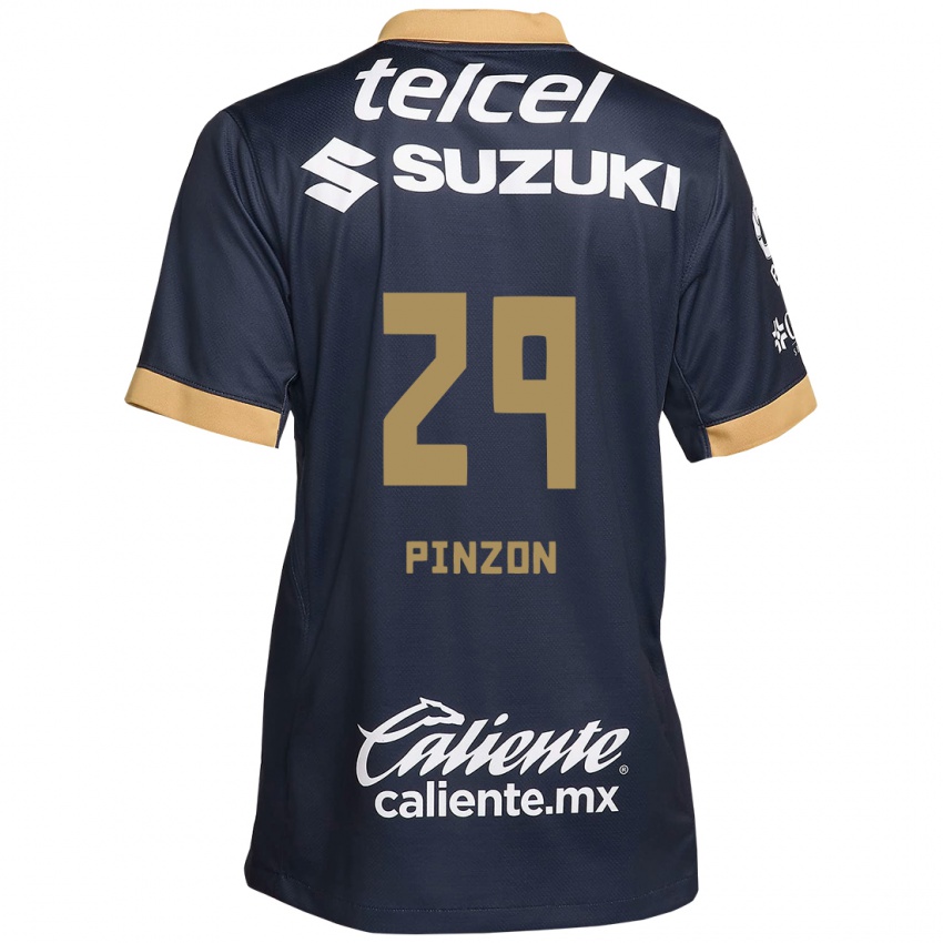 Kinder Liceth Pinzon #29 Obsidian Gold Weiß Auswärtstrikot Trikot 2024/25 T-Shirt Schweiz