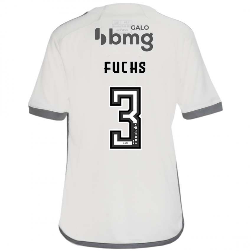 Enfant Maillot Bruno Fuchs #3 Blanc Cassé Tenues Extérieur 2024/25 T-Shirt Suisse