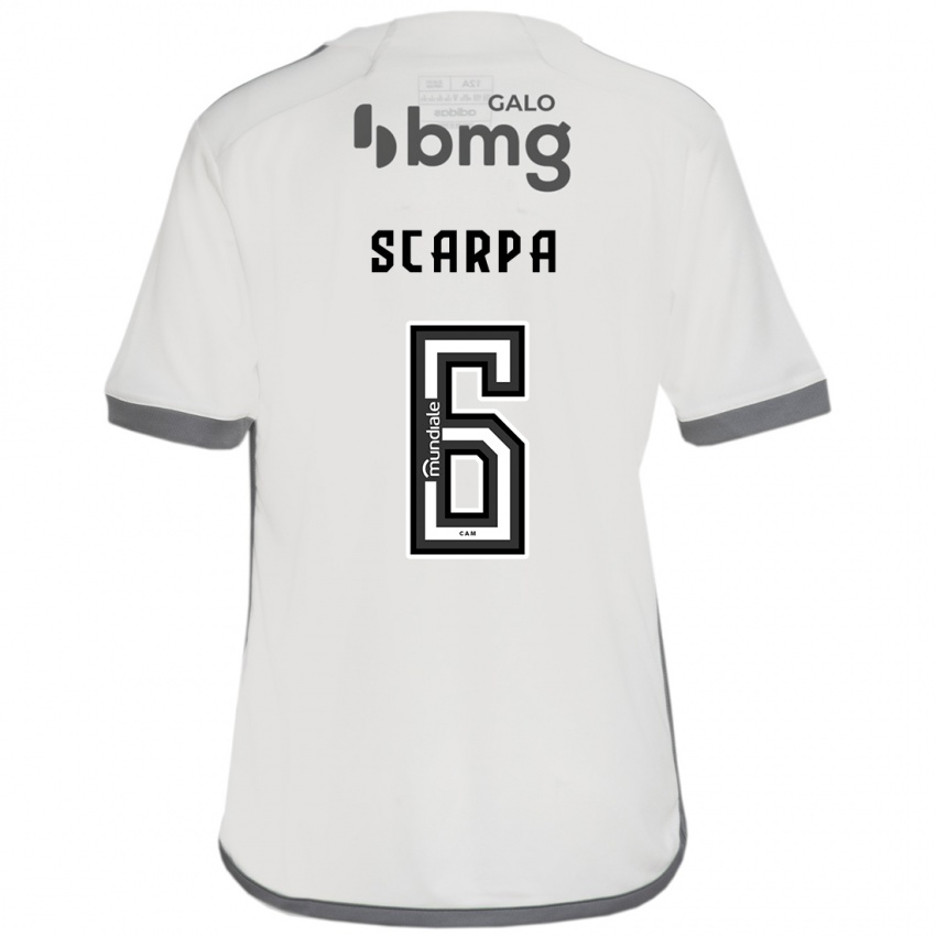 Kinder Gustavo Scarpa #6 Cremefarben Auswärtstrikot Trikot 2024/25 T-Shirt Schweiz