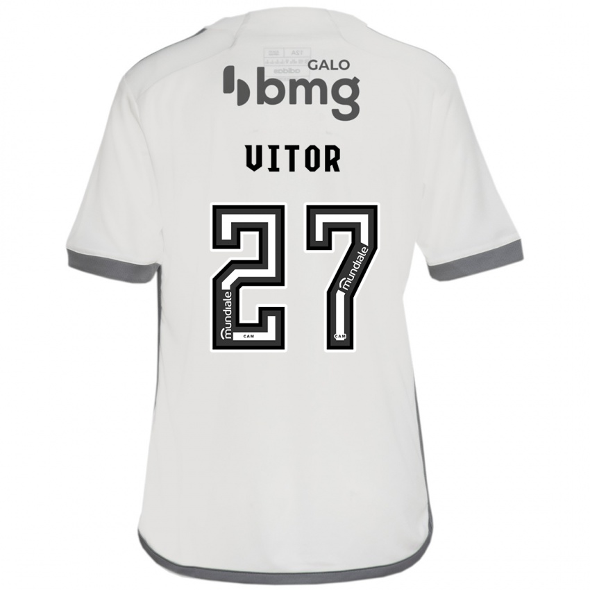 Enfant Maillot Paulo Vitor #27 Blanc Cassé Tenues Extérieur 2024/25 T-Shirt Suisse