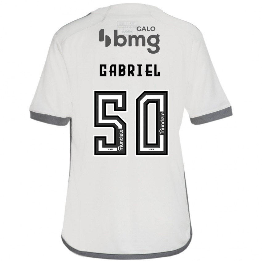 Enfant Maillot Vitor Gabriel #50 Blanc Cassé Tenues Extérieur 2024/25 T-Shirt Suisse