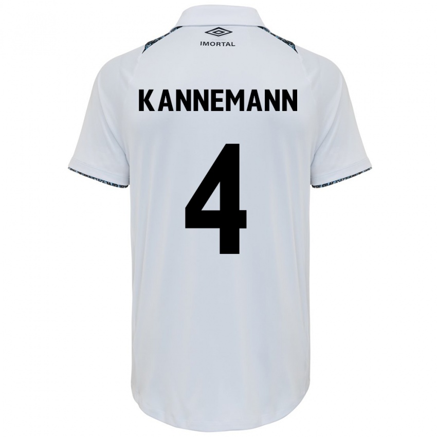 Kinder Walter Kannemann #4 Weiß Blau Auswärtstrikot Trikot 2024/25 T-Shirt Schweiz