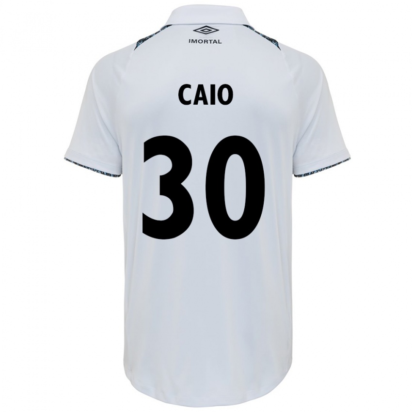 Kinder Rodrigo Caio #30 Weiß Blau Auswärtstrikot Trikot 2024/25 T-Shirt Schweiz