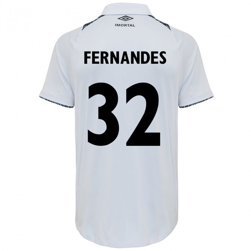 Enfant Maillot Nathan Fernandes #32 Blanc Bleu Tenues Extérieur 2024/25 T-Shirt Suisse