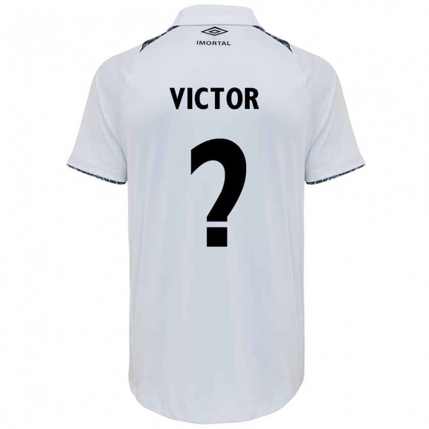 Enfant Maillot João Victor Castelo #0 Blanc Bleu Tenues Extérieur 2024/25 T-Shirt Suisse