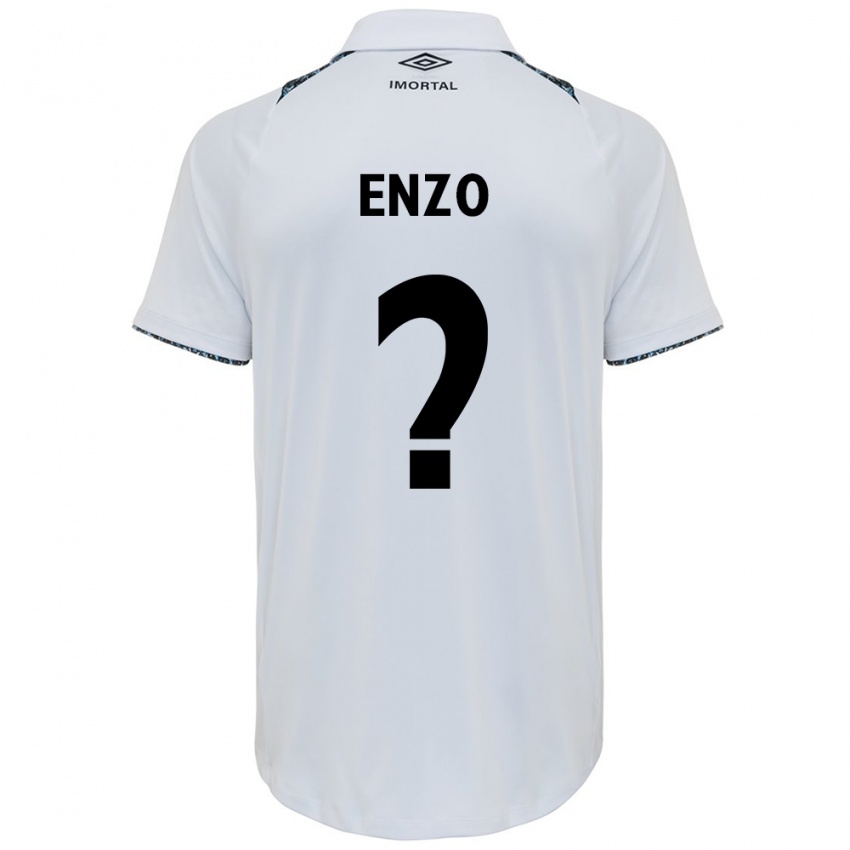 Enfant Maillot Enzo #0 Blanc Bleu Tenues Extérieur 2024/25 T-Shirt Suisse