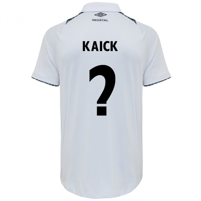 Enfant Maillot Kaick #0 Blanc Bleu Tenues Extérieur 2024/25 T-Shirt Suisse