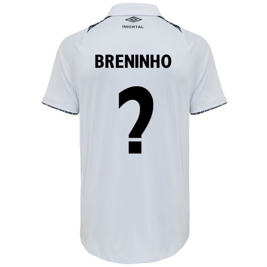 Enfant Maillot Breninho #0 Blanc Bleu Tenues Extérieur 2024/25 T-Shirt Suisse