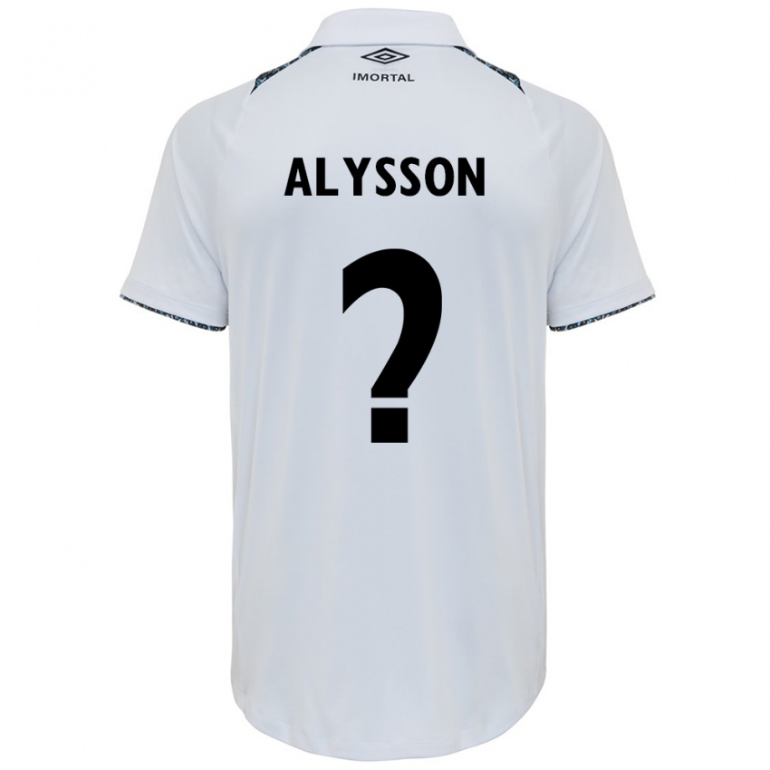 Enfant Maillot Alysson #0 Blanc Bleu Tenues Extérieur 2024/25 T-Shirt Suisse