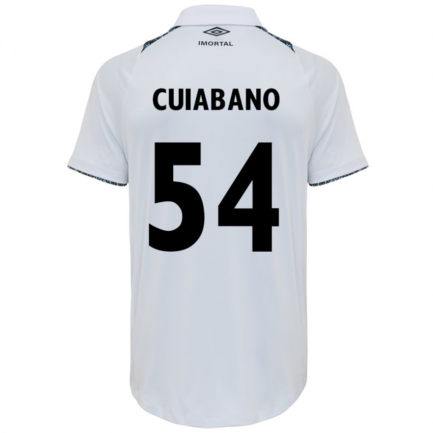 Enfant Maillot Cuiabano #54 Blanc Bleu Tenues Extérieur 2024/25 T-Shirt Suisse