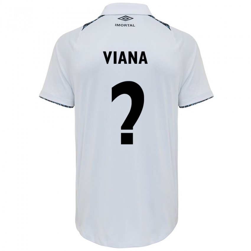 Enfant Maillot Arthur Viana #0 Blanc Bleu Tenues Extérieur 2024/25 T-Shirt Suisse