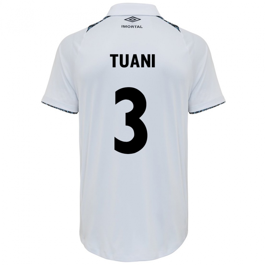 Enfant Maillot Tuani #3 Blanc Bleu Tenues Extérieur 2024/25 T-Shirt Suisse