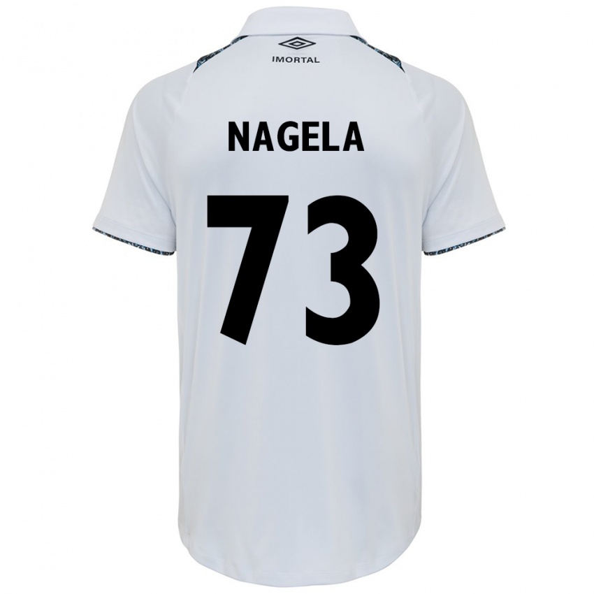 Enfant Maillot Nágela #73 Blanc Bleu Tenues Extérieur 2024/25 T-Shirt Suisse