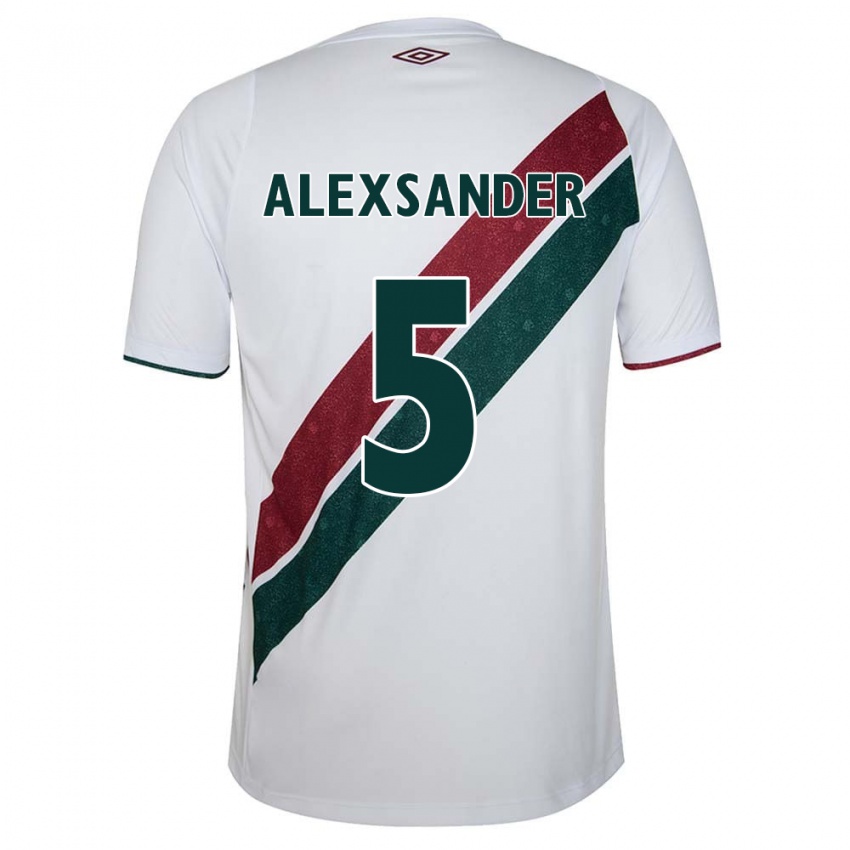 Kinder Alexsander #5 Weiß Grün Kastanienbraun Auswärtstrikot Trikot 2024/25 T-Shirt Schweiz