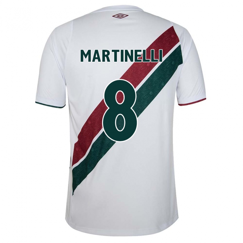 Kinder Martinelli #8 Weiß Grün Kastanienbraun Auswärtstrikot Trikot 2024/25 T-Shirt Schweiz