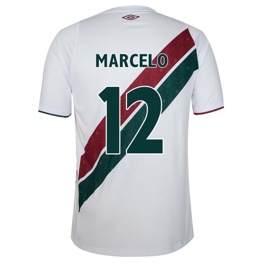 Kinder Marcelo #12 Weiß Grün Kastanienbraun Auswärtstrikot Trikot 2024/25 T-Shirt Schweiz