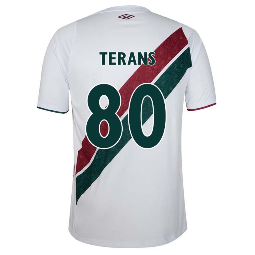 Kinder David Terans #80 Weiß Grün Kastanienbraun Auswärtstrikot Trikot 2024/25 T-Shirt Schweiz