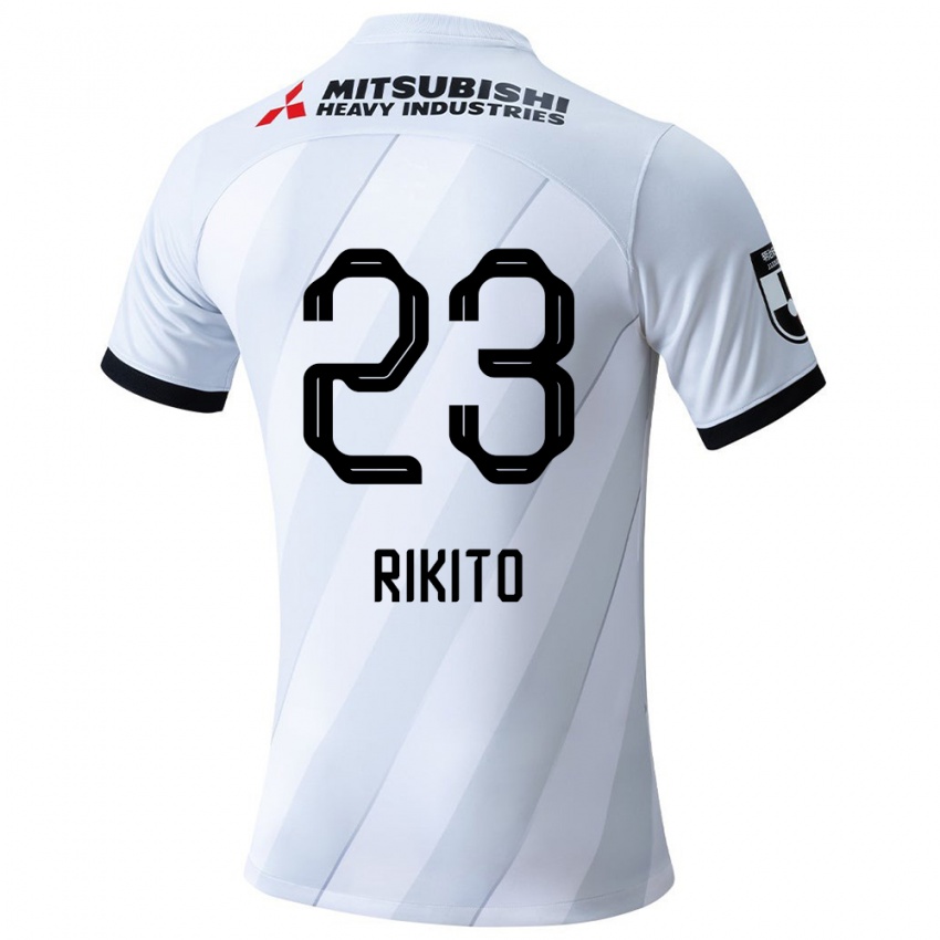 Enfant Maillot Rikito Inoue #23 Blanc Gris Tenues Extérieur 2024/25 T-Shirt Suisse