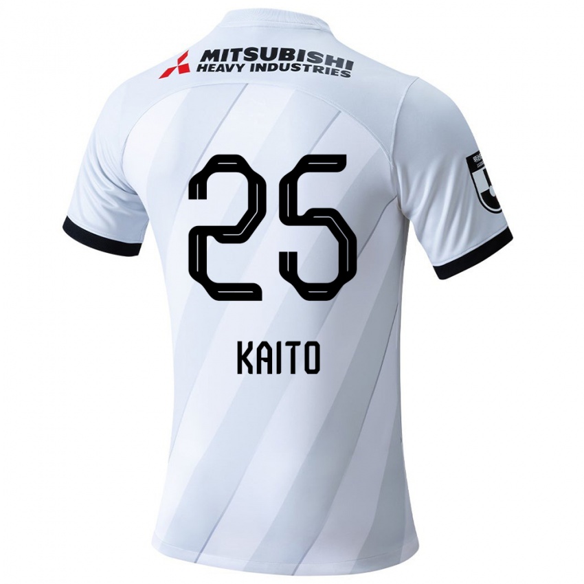 Enfant Maillot Kaito Yasui #25 Blanc Gris Tenues Extérieur 2024/25 T-Shirt Suisse