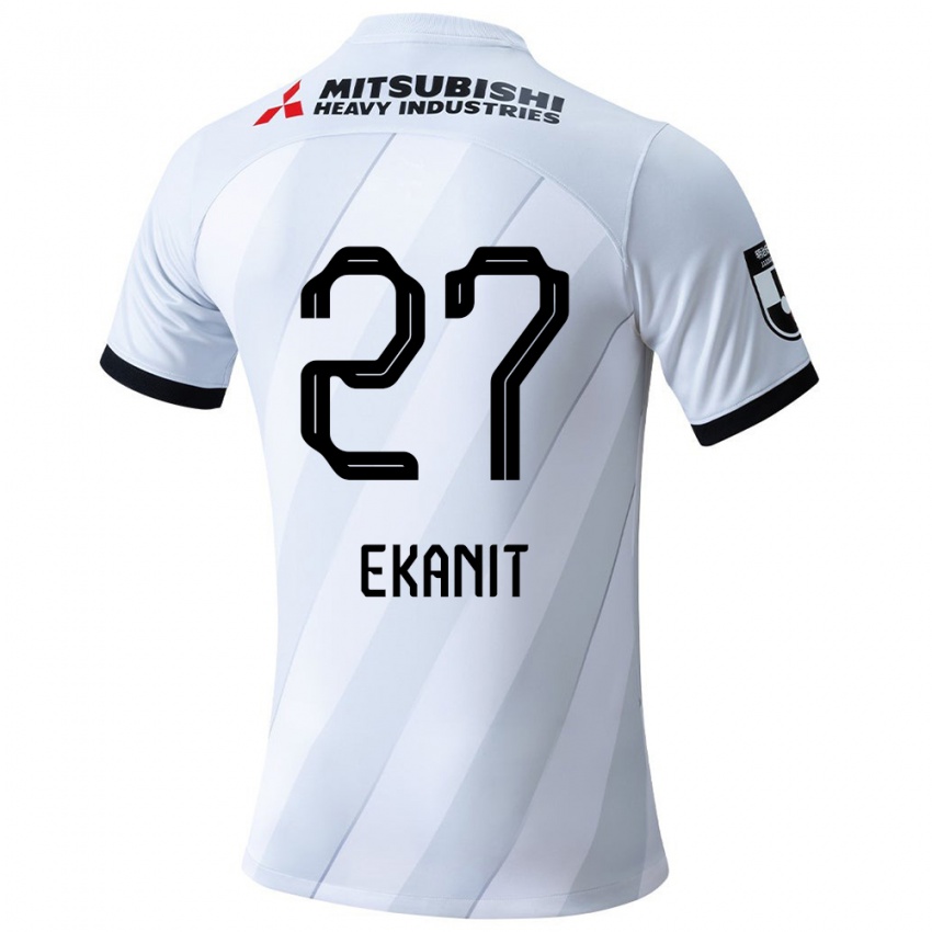 Enfant Maillot Ekanit Panya #27 Blanc Gris Tenues Extérieur 2024/25 T-Shirt Suisse