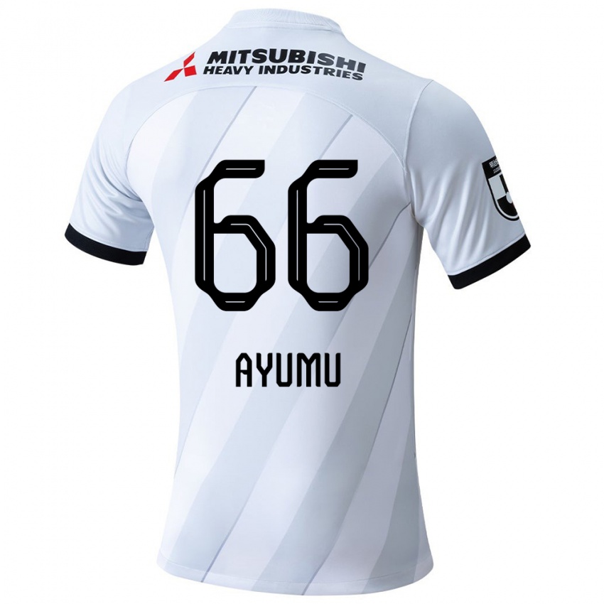 Enfant Maillot Ayumu Ohata #66 Blanc Gris Tenues Extérieur 2024/25 T-Shirt Suisse