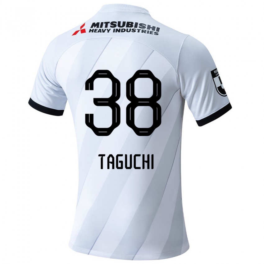 Enfant Maillot Keita Taguchi #38 Blanc Gris Tenues Extérieur 2024/25 T-Shirt Suisse