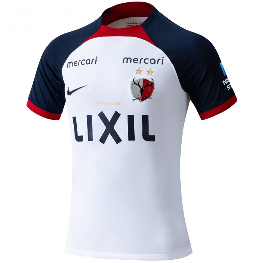 Enfant Maillot Minato Yoshida #40 Blanc Bleu Rouge Tenues Extérieur 2024/25 T-Shirt Suisse