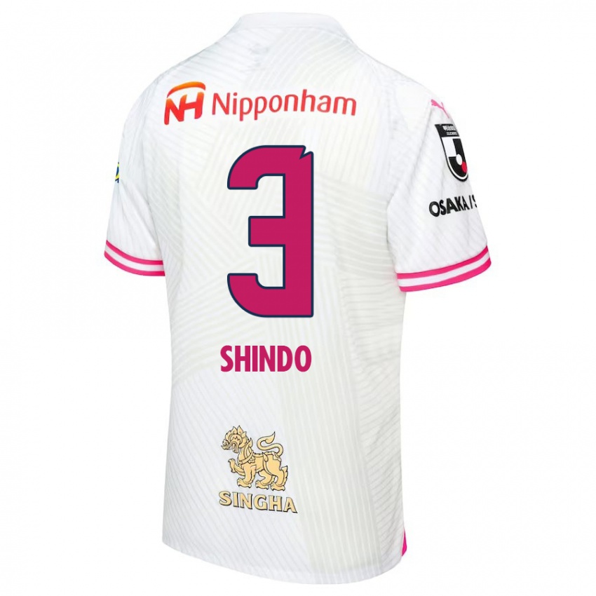 Kinder Ryosuke Shindo #3 Weiß Rosa Auswärtstrikot Trikot 2024/25 T-Shirt Schweiz