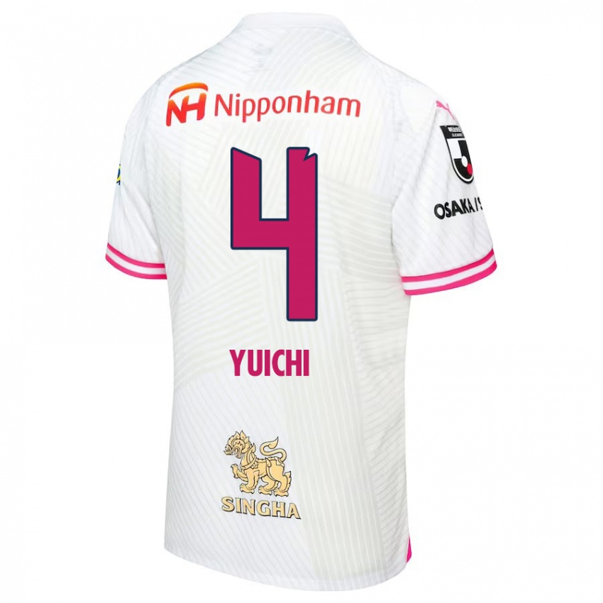 Kinder Yuichi Hirano #4 Weiß Rosa Auswärtstrikot Trikot 2024/25 T-Shirt Schweiz