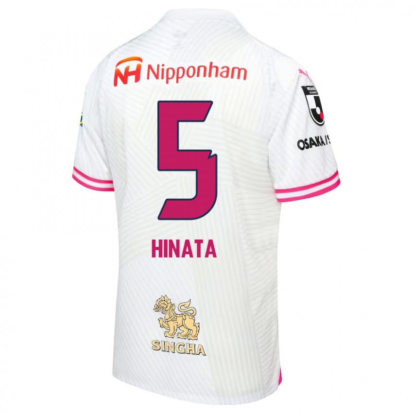 Kinder Hinata Kida #5 Weiß Rosa Auswärtstrikot Trikot 2024/25 T-Shirt Schweiz