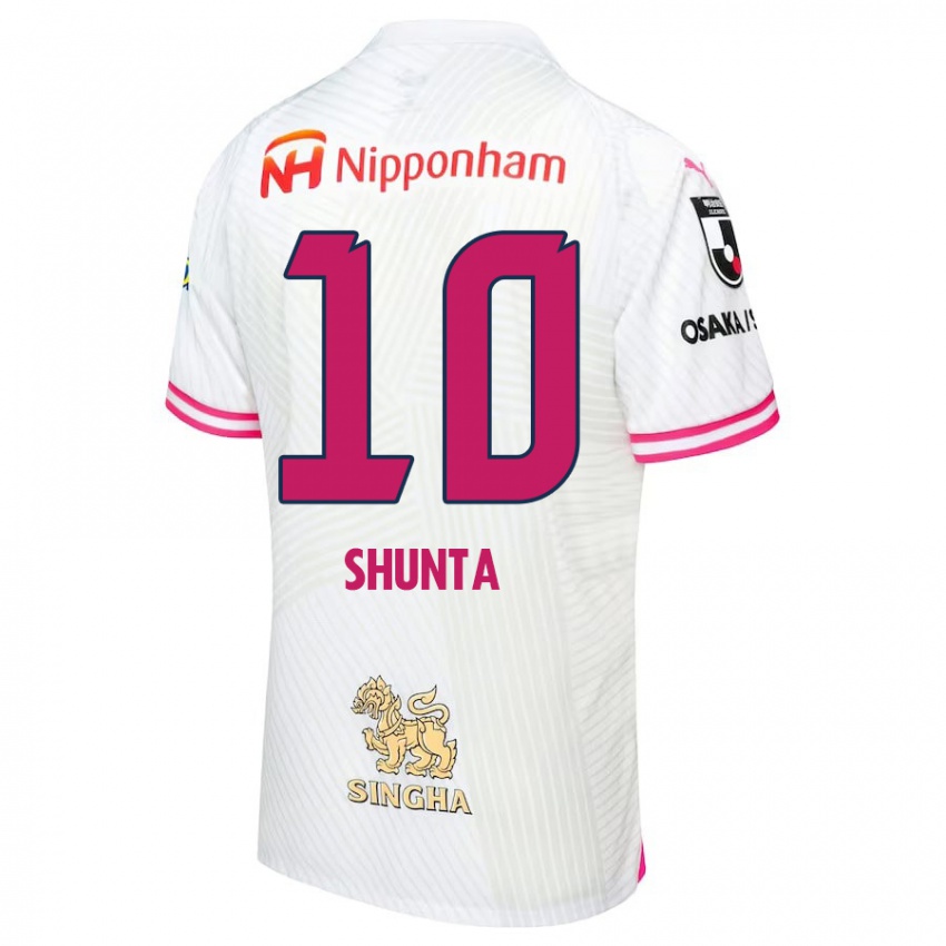 Kinder Shunta Tanaka #10 Weiß Rosa Auswärtstrikot Trikot 2024/25 T-Shirt Schweiz