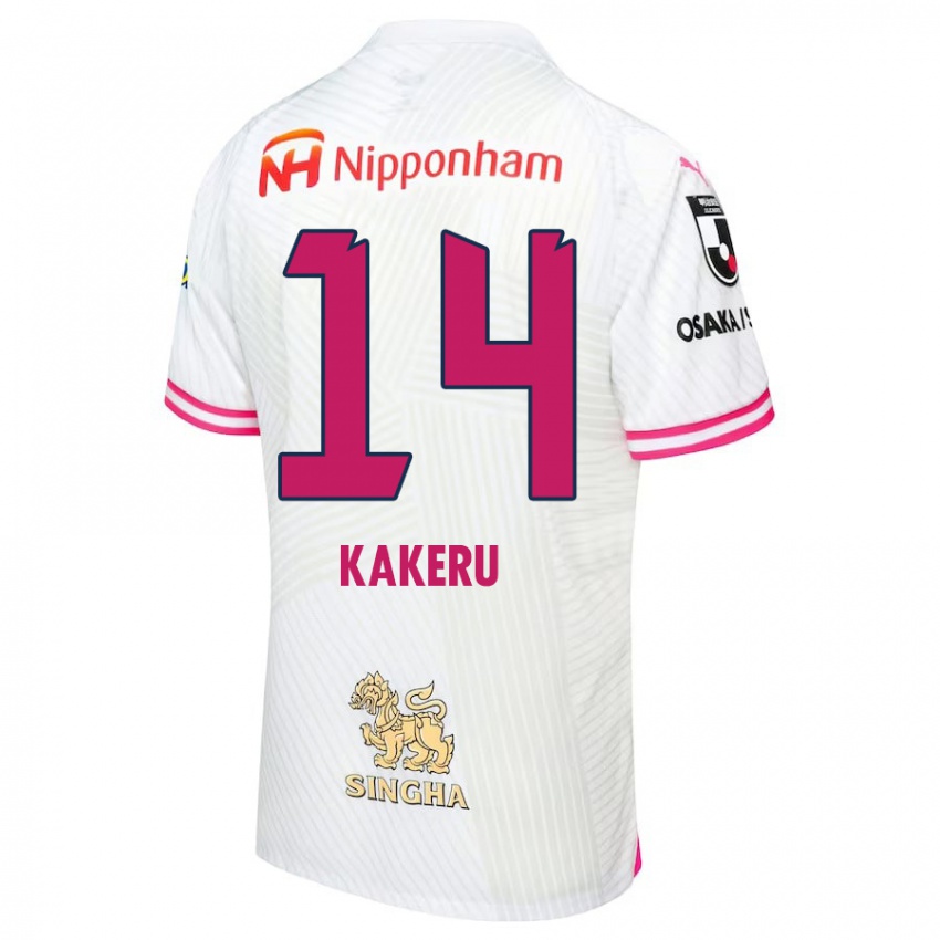 Enfant Maillot Kakeru Funaki #14 Blanc Rose Tenues Extérieur 2024/25 T-Shirt Suisse