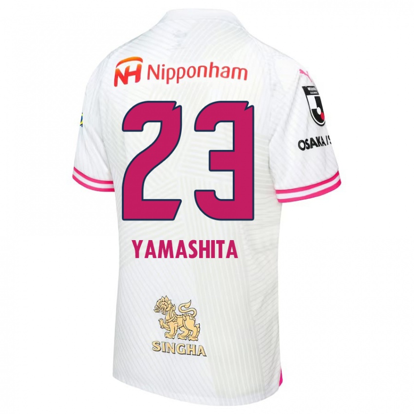 Enfant Maillot Tatsuya Yamashita #23 Blanc Rose Tenues Extérieur 2024/25 T-Shirt Suisse