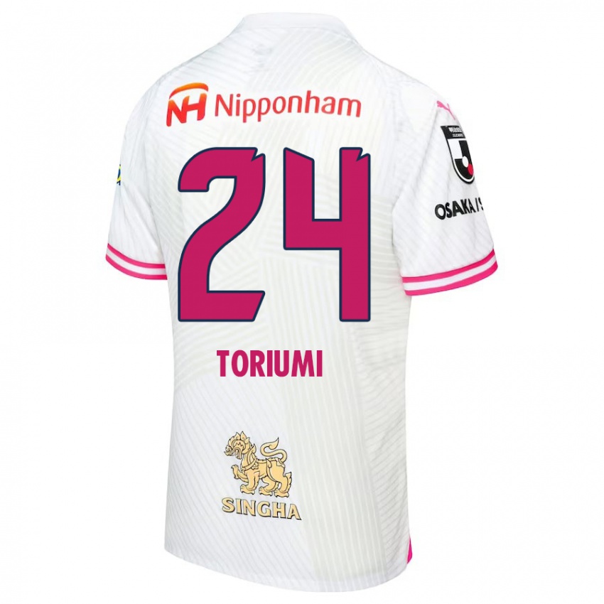 Kinder Koji Toriumi #24 Weiß Rosa Auswärtstrikot Trikot 2024/25 T-Shirt Schweiz