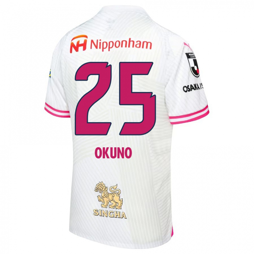 Kinder Hiroaki Okuno #25 Weiß Rosa Auswärtstrikot Trikot 2024/25 T-Shirt Schweiz