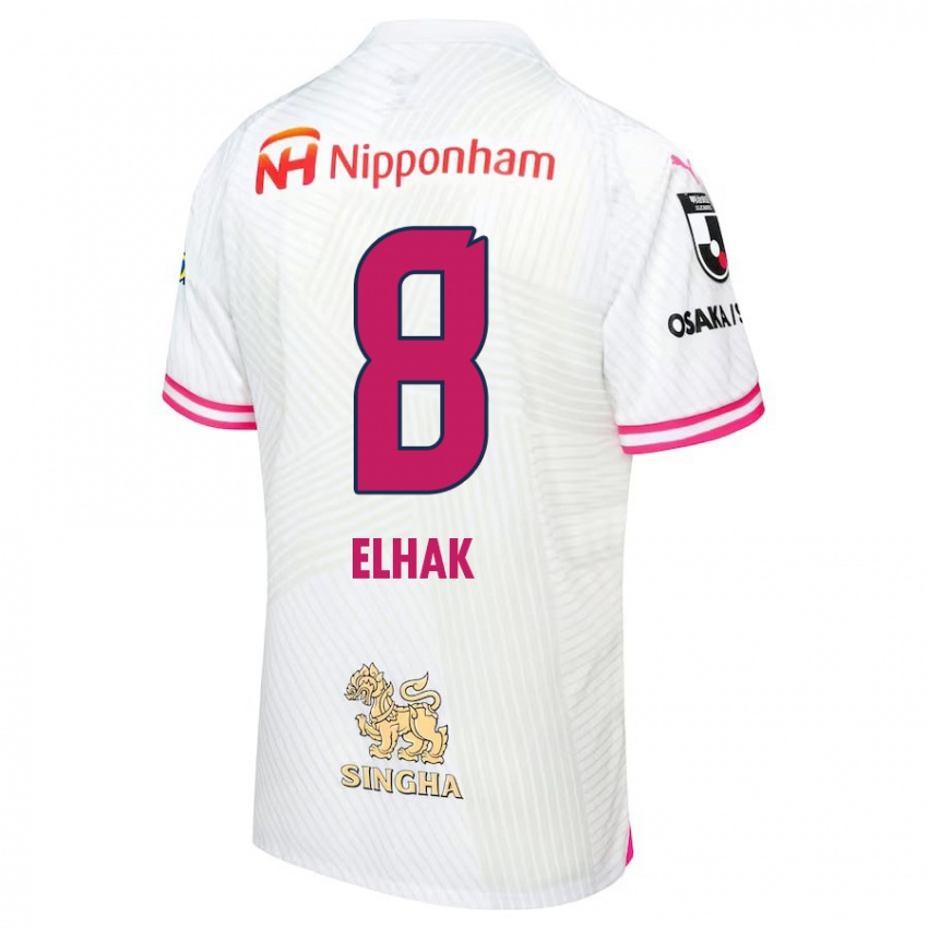 Kinder Akuro Elhak #8 Weiß Rosa Auswärtstrikot Trikot 2024/25 T-Shirt Schweiz