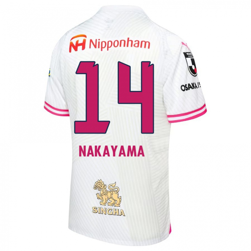 Kinder Toshito Nakayama #14 Weiß Rosa Auswärtstrikot Trikot 2024/25 T-Shirt Schweiz