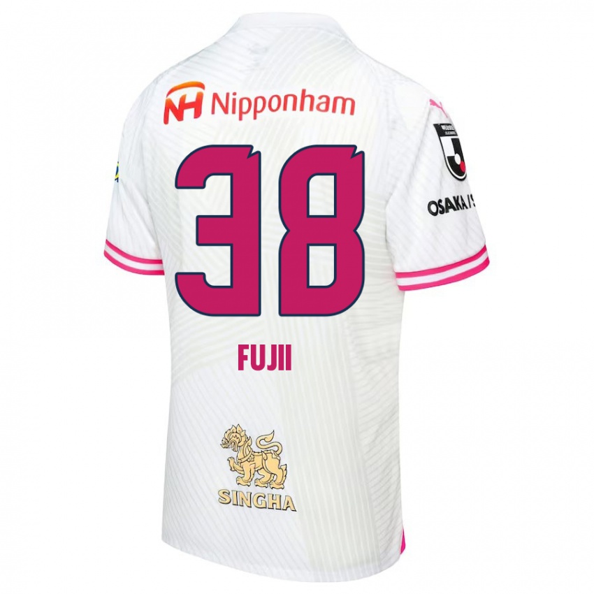 Kinder Ryuya Fujii #38 Weiß Rosa Auswärtstrikot Trikot 2024/25 T-Shirt Schweiz