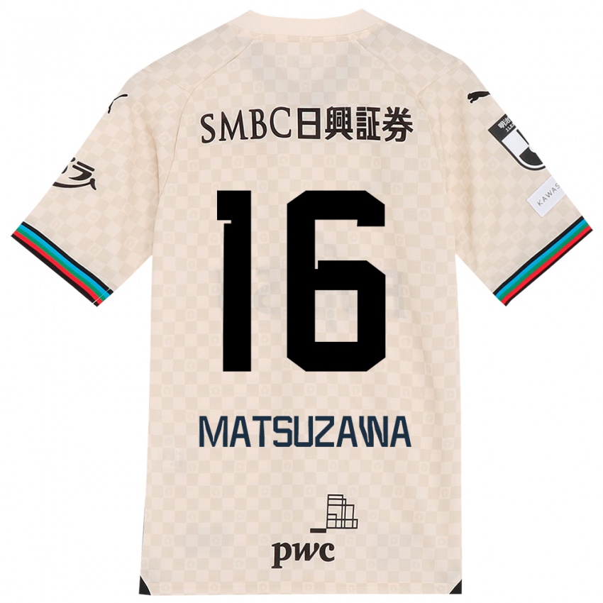 Enfant Maillot Naoto Matsuzawa #16 Blanc Gris Tenues Extérieur 2024/25 T-Shirt Suisse