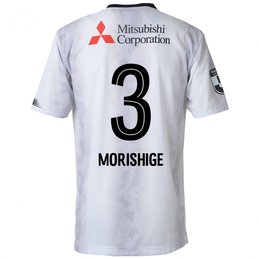 Enfant Maillot Masato Morishige #3 Blanc Noir Tenues Extérieur 2024/25 T-Shirt Suisse